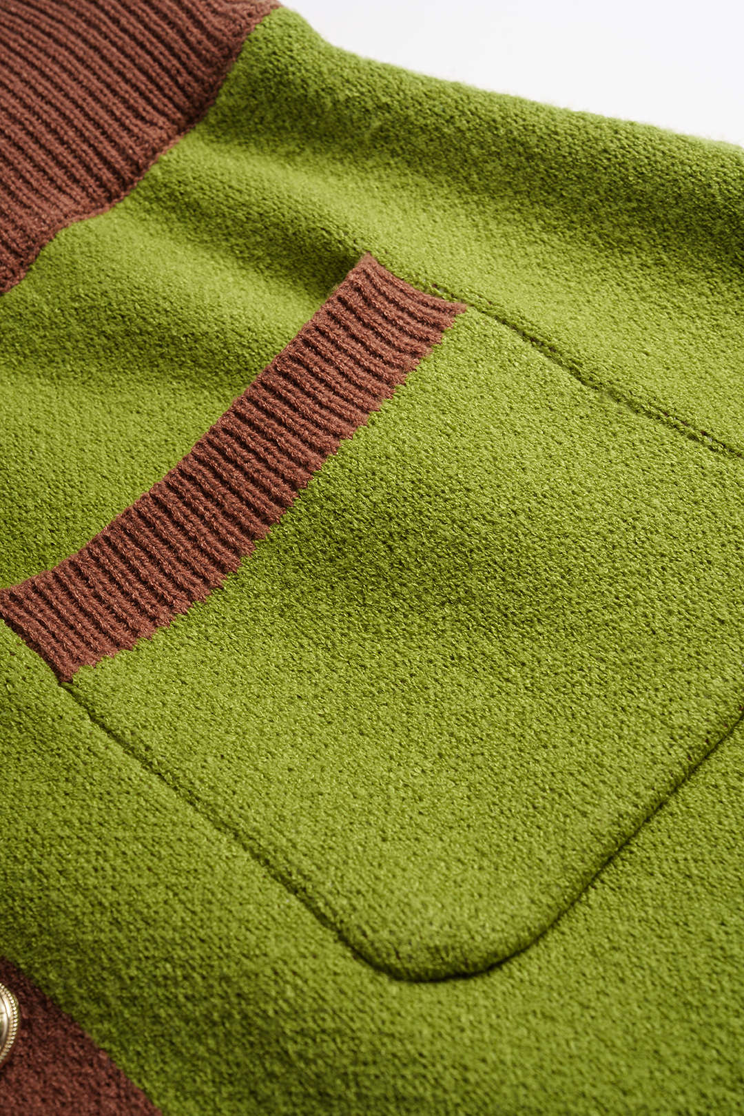 Gebreide rok met knoopjes en hoge taille