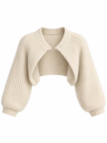 Soft Open-Front Cardigan with Long Sleeves