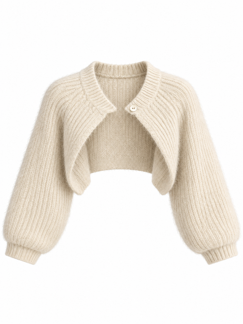 Soft Open-Front Cardigan with Long Sleeves
