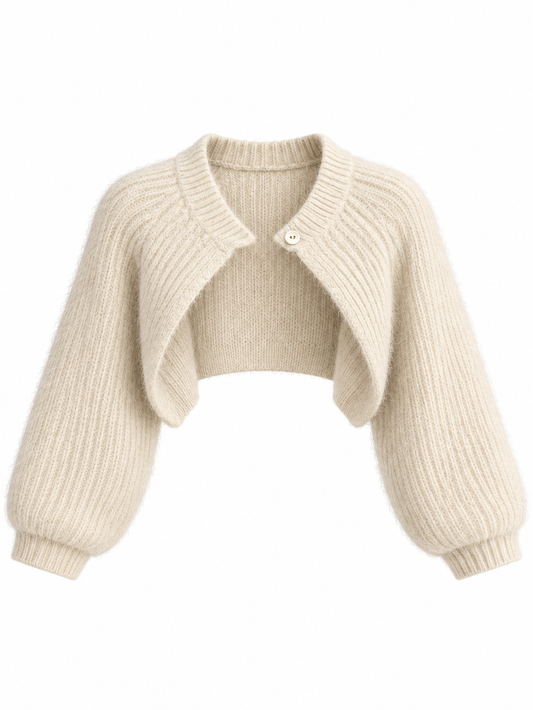 Soft Open-Front Cardigan with Long Sleeves