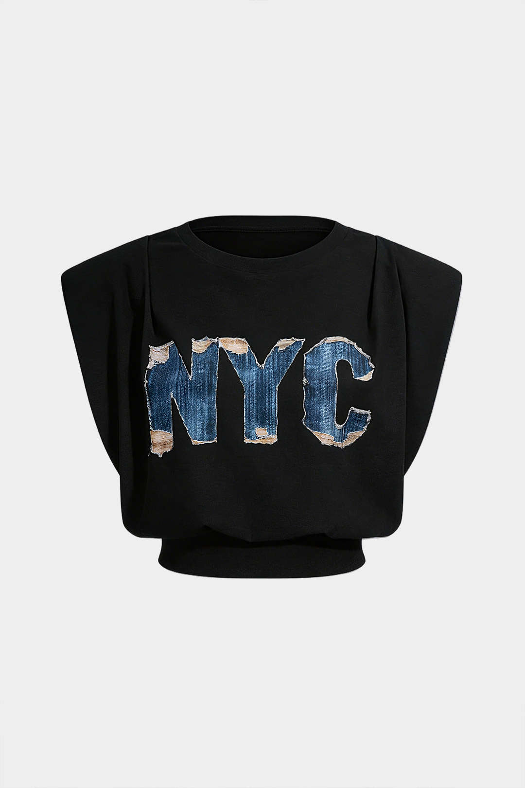 Mona - Mouwloos T-shirt met ruches