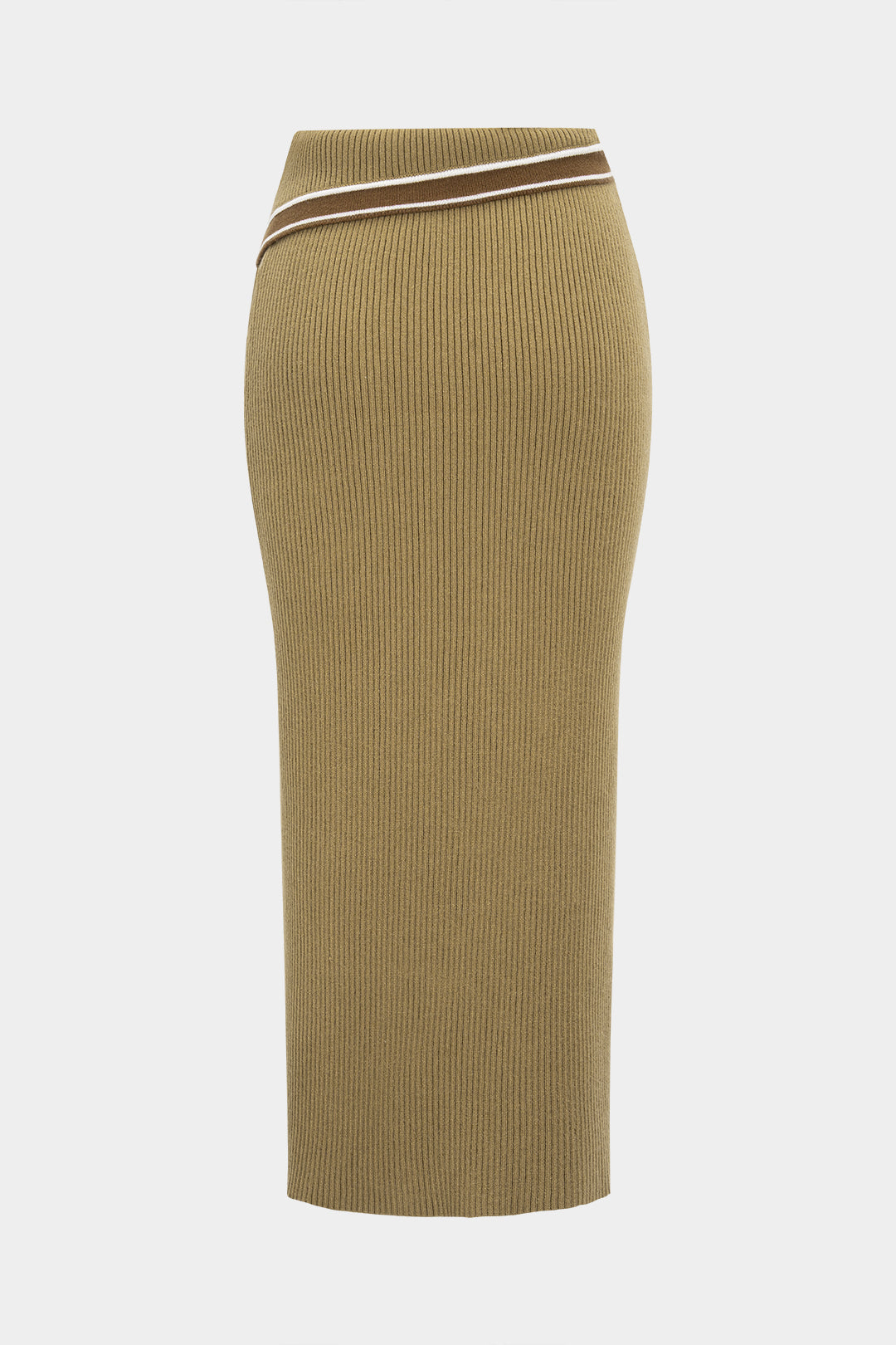 Lou - Gebreide metallic rok met knoopjes