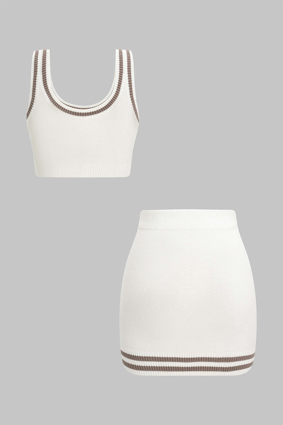 Luna - Gebreide set met top en rok