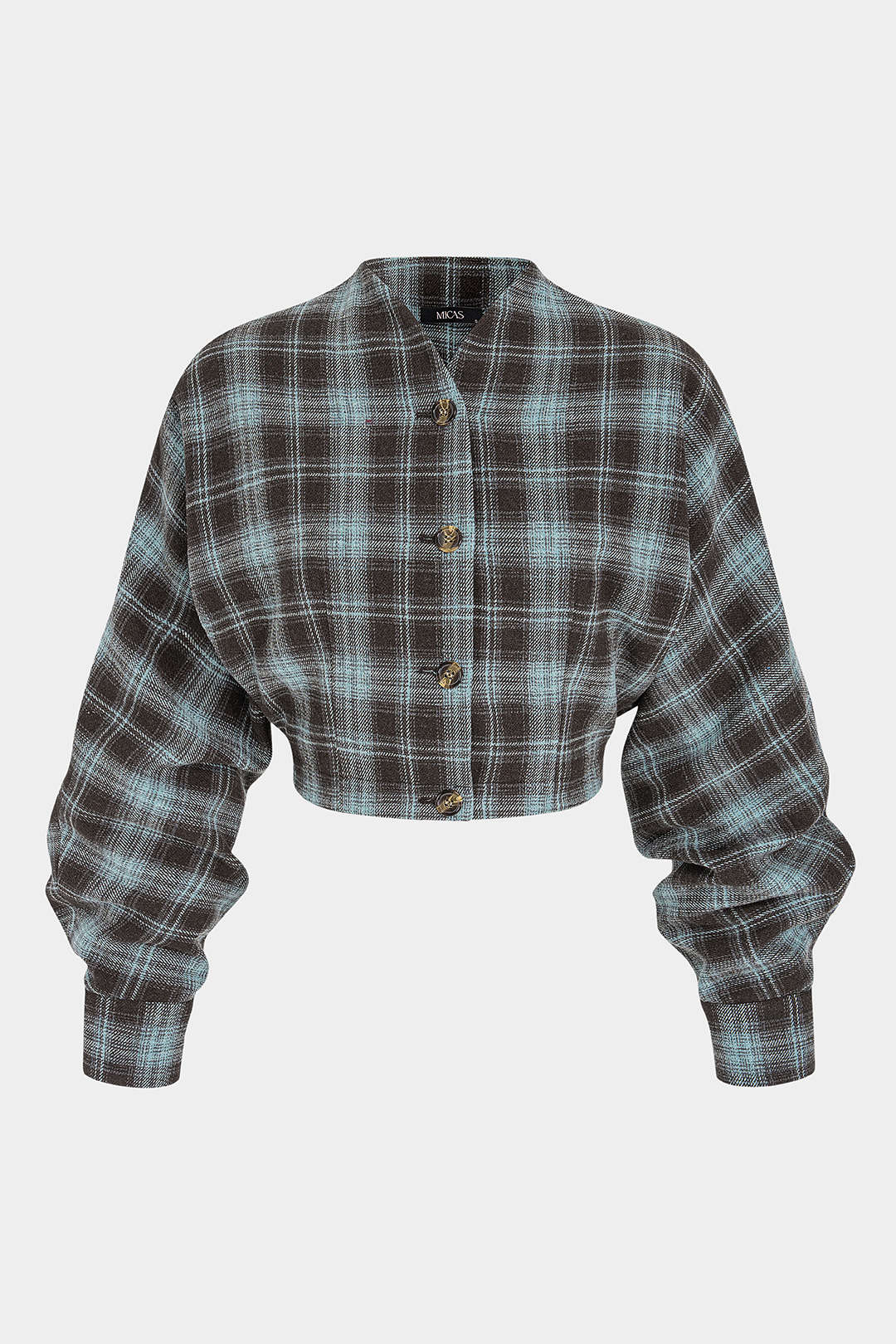 Karlijn - Geruite blouse met knoopjes en lange mouwen