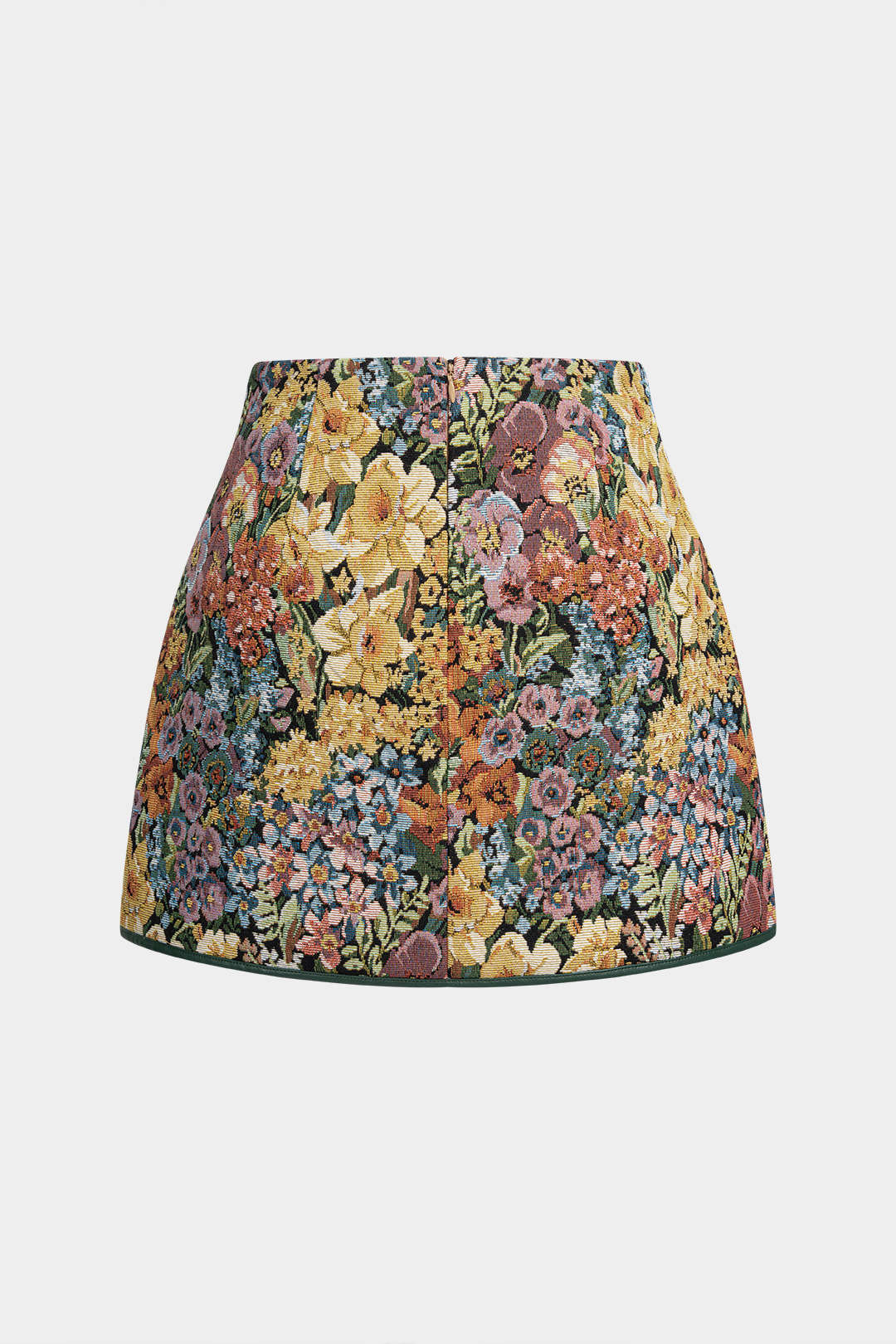 Jacquard minirok met hoge taille