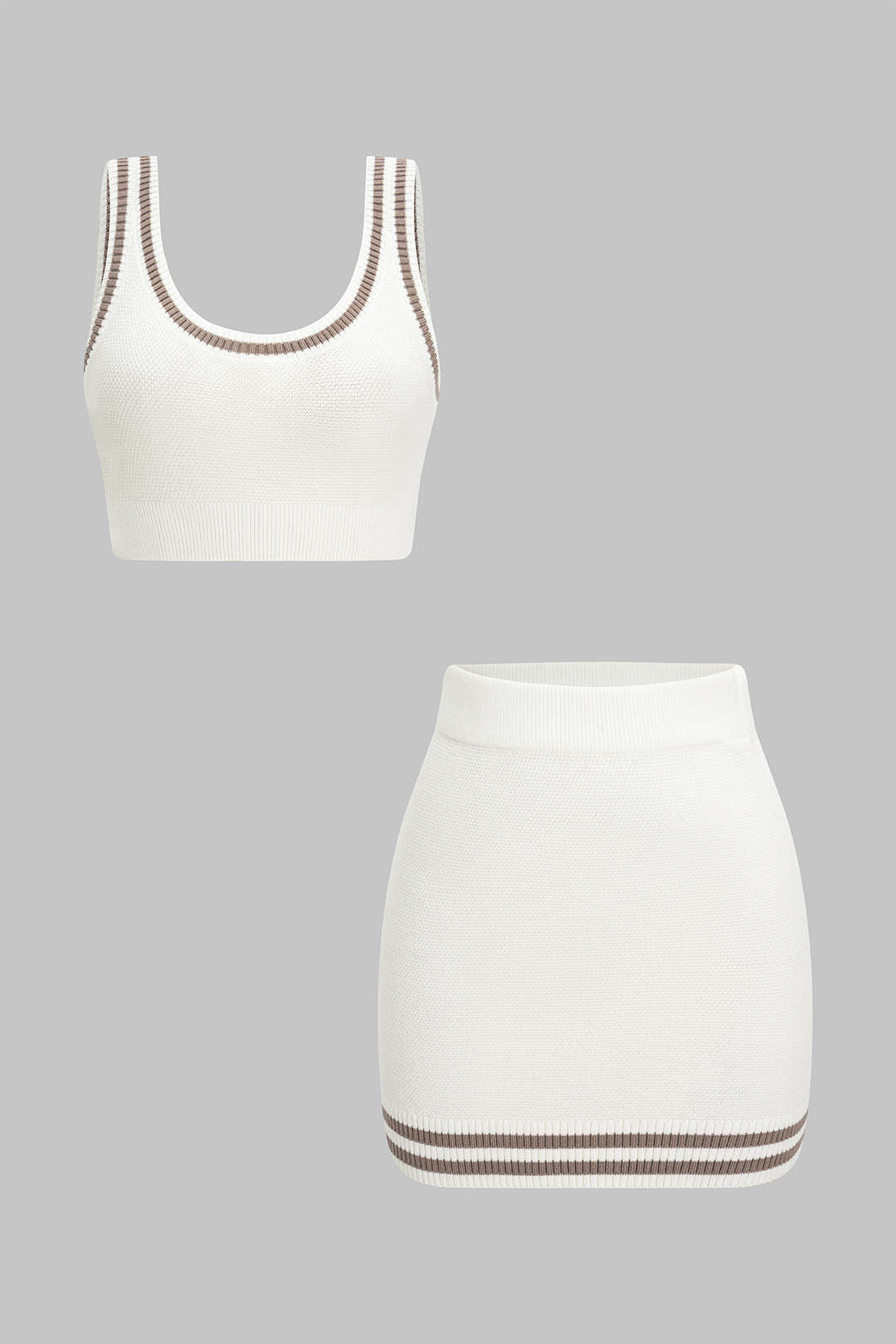 Luna - Gebreide set met top en rok