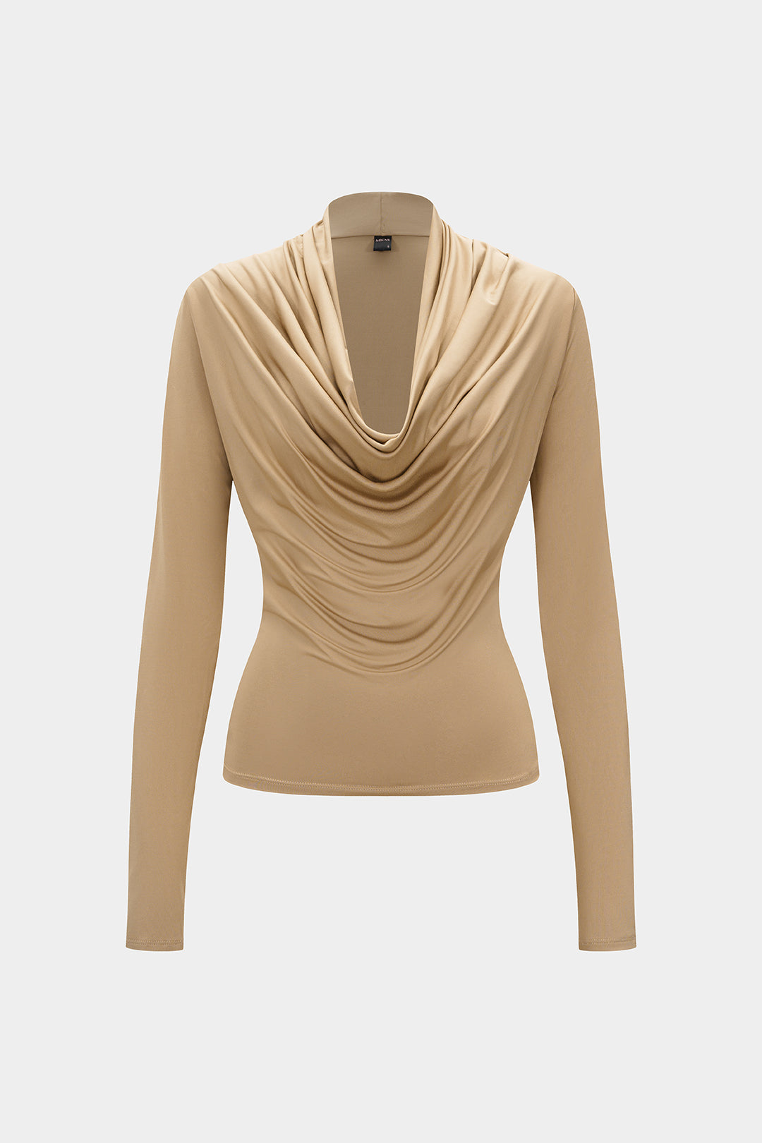 Top met ruches, drapering en watervalhals