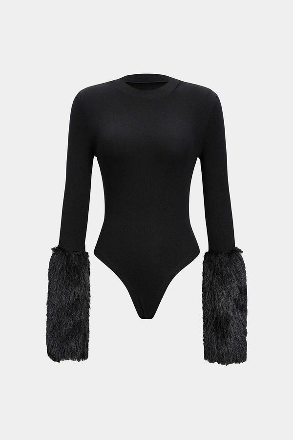 Patchwork body met lange mouwen