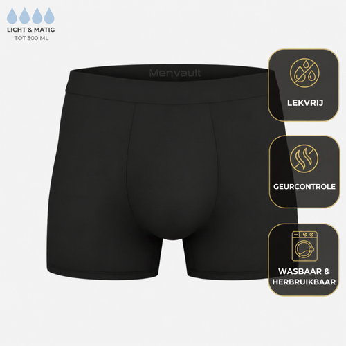 Premium Washable Boxer - Provides extra security in case of urinary incontinence.
