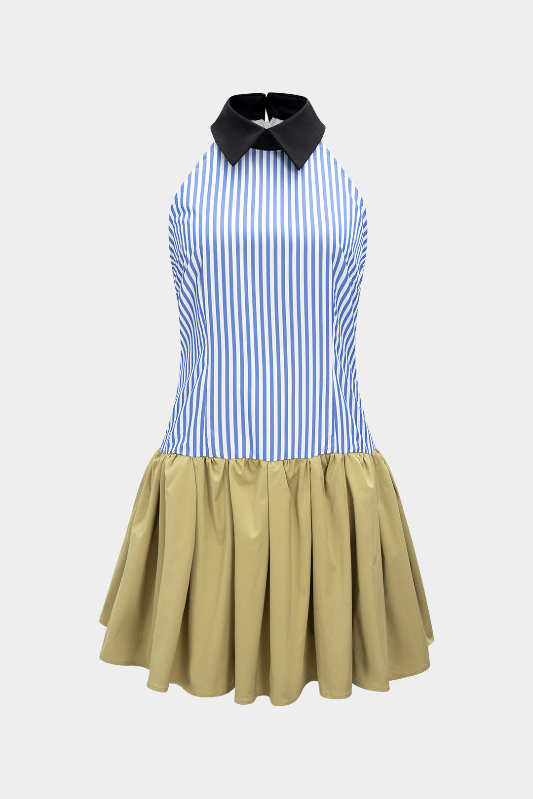 Patchwork mouwloze minijurk