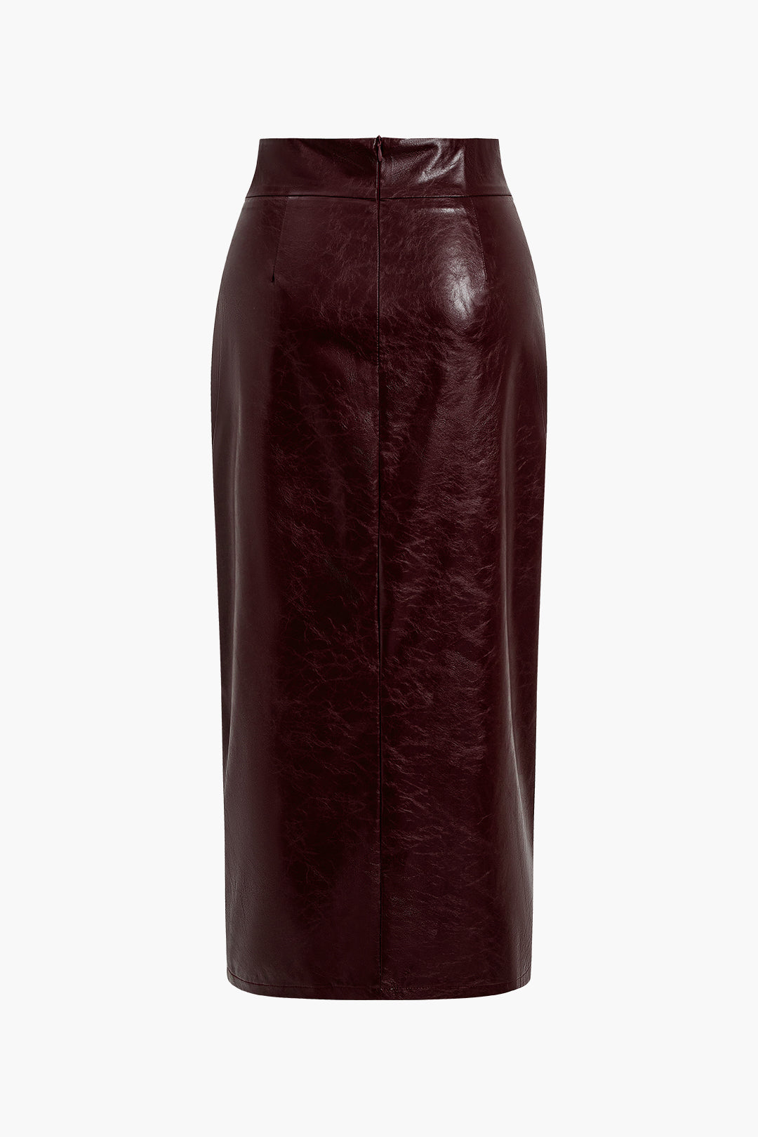 Merel - Leren-look rok met split