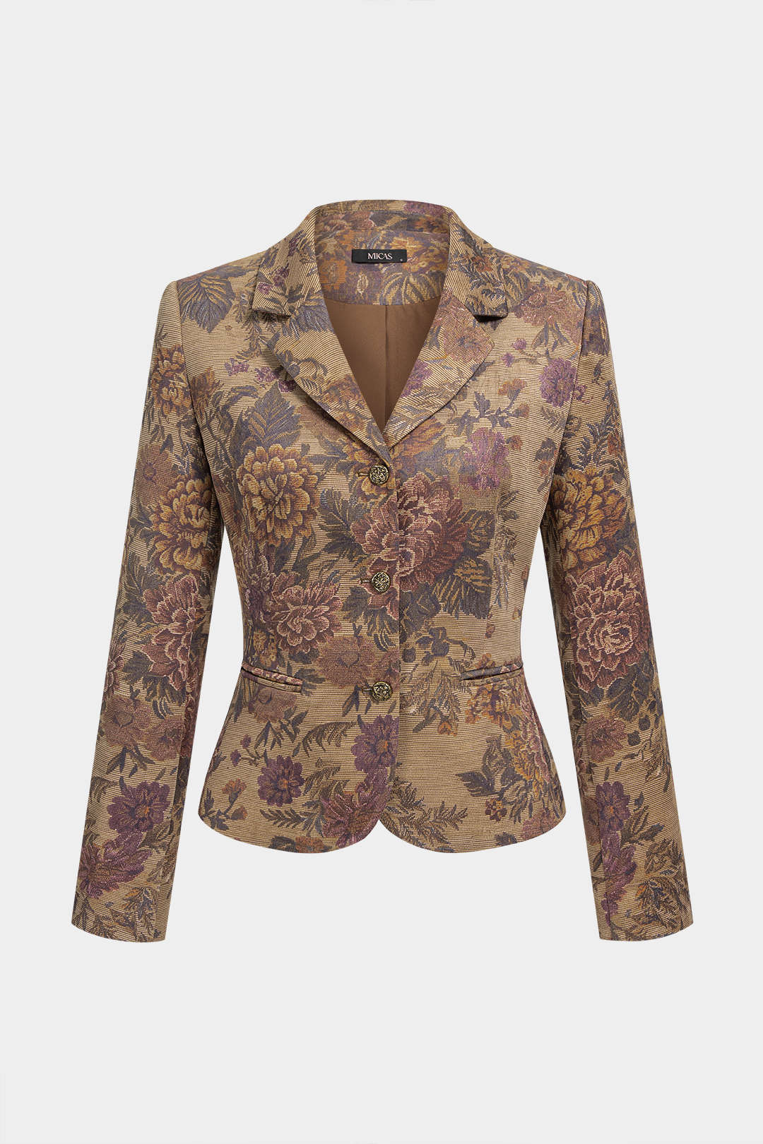 Bloemenprint blazer met reverskraag