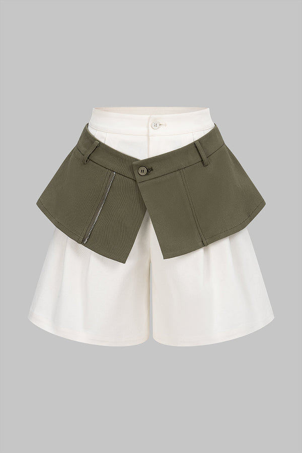 Short met rits en hoge taille
