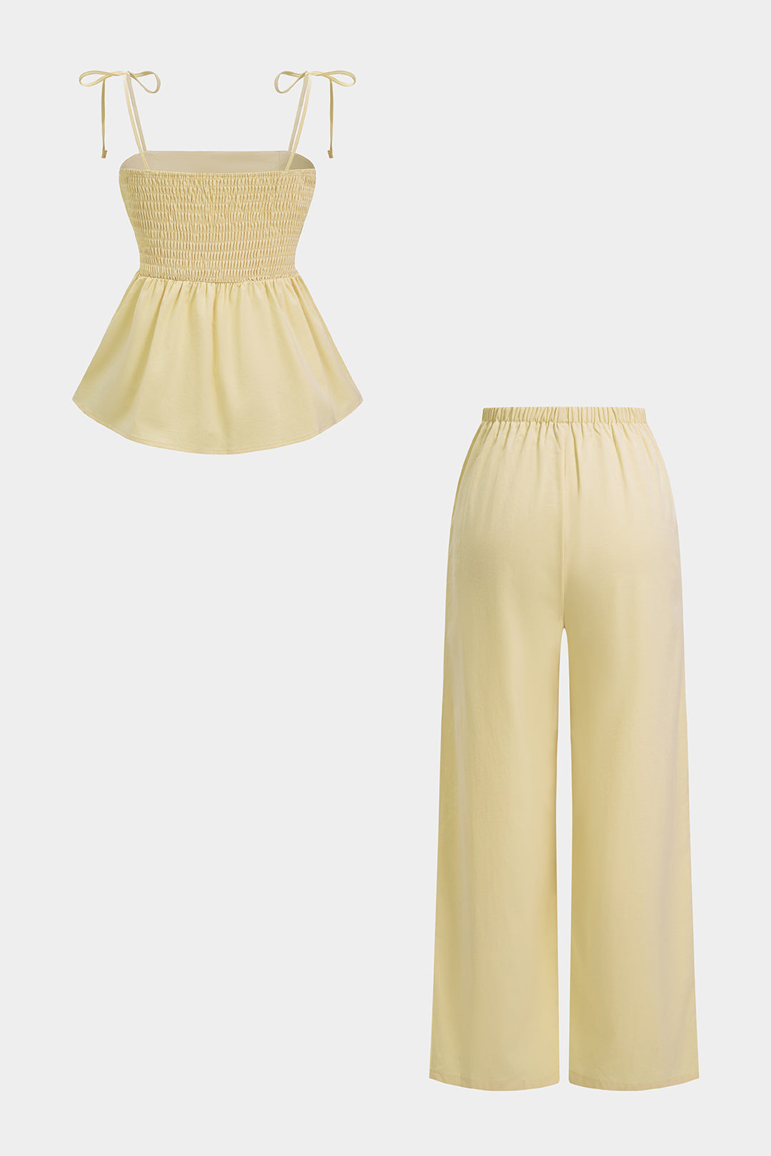 Carmen - Effen set met top en broek