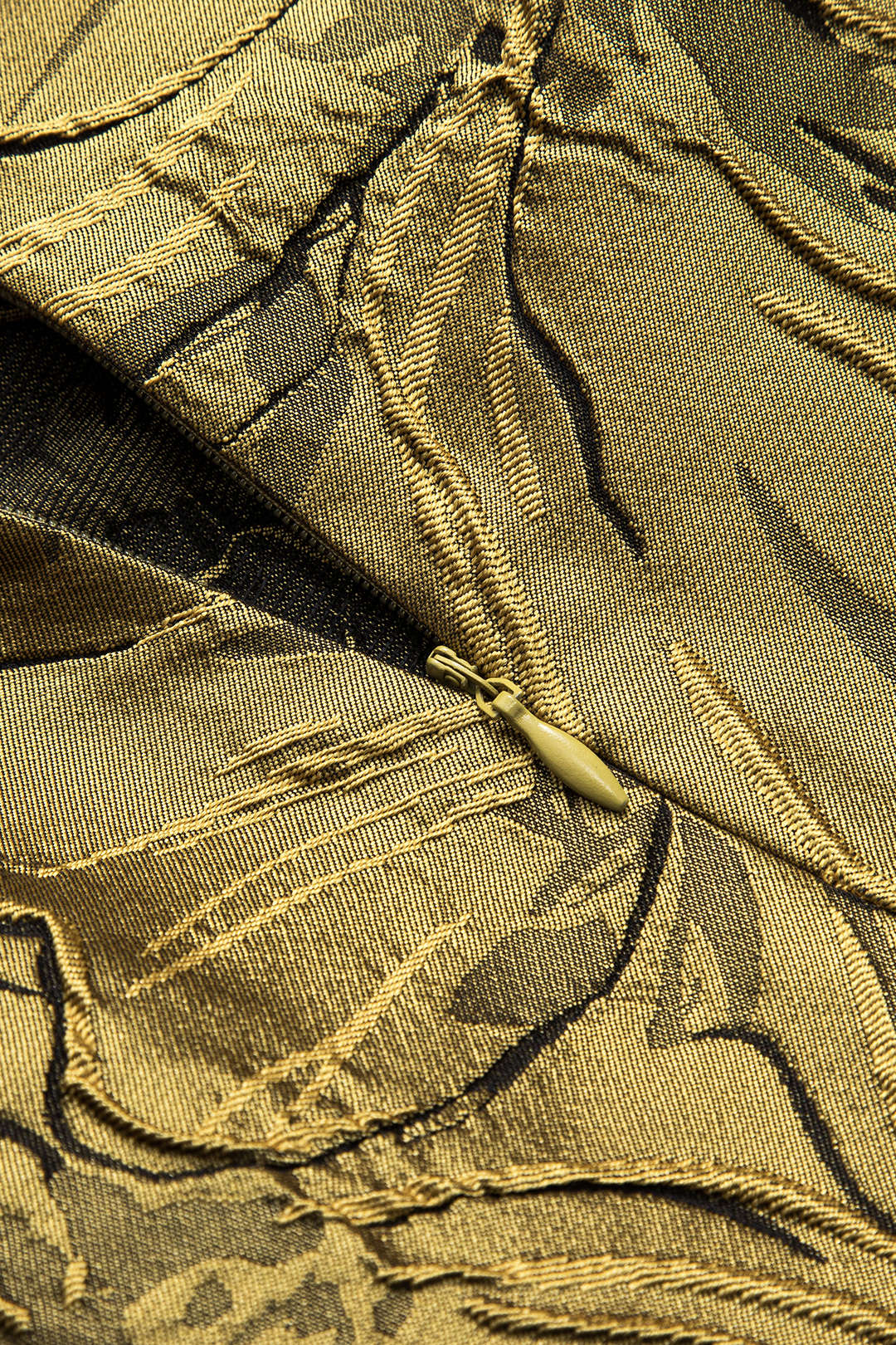 Jacquard metallic rok met rits