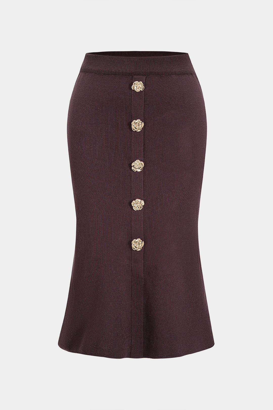 Gebreide metallic rok