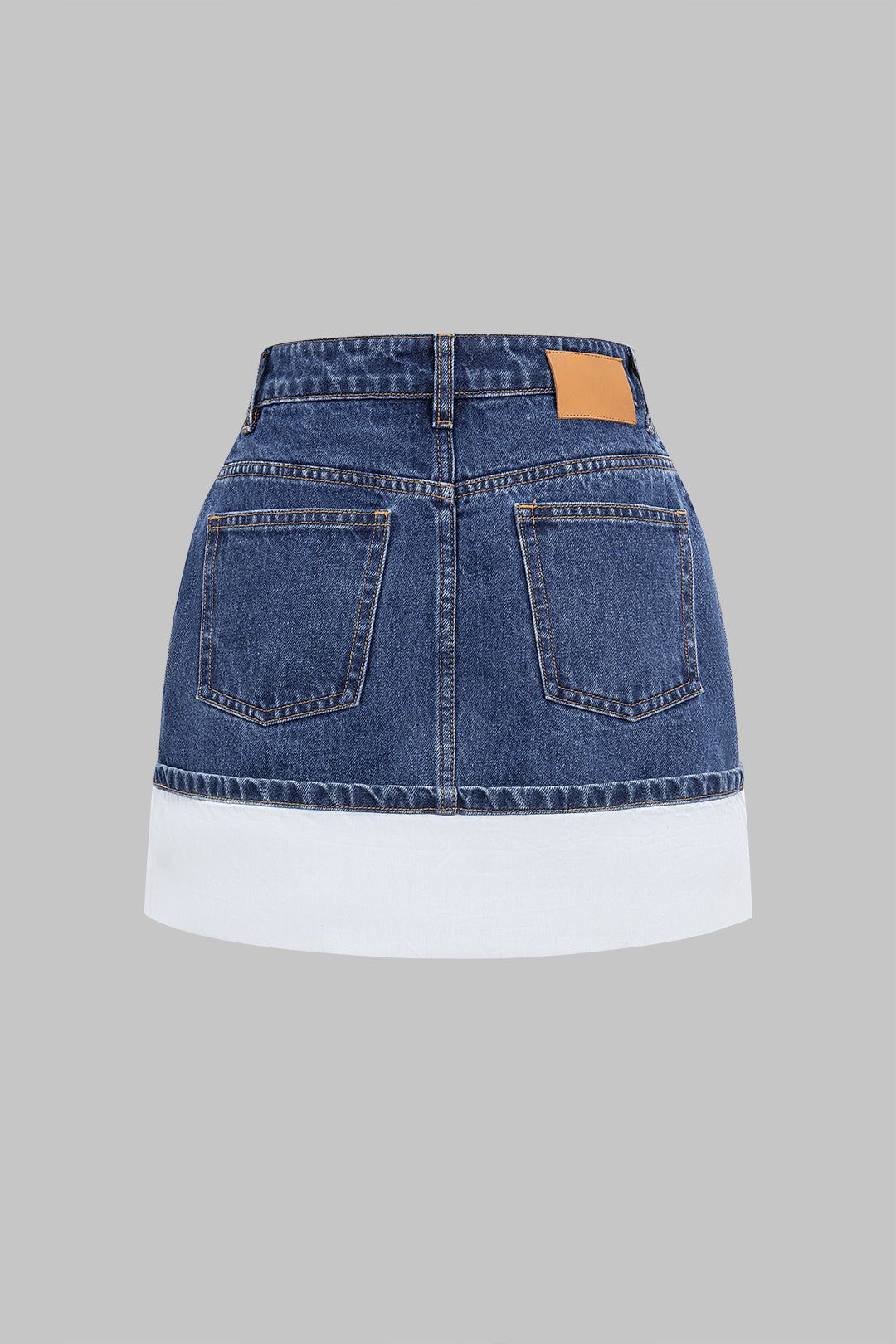 Faye - Denim asymmetrische rok met rits
