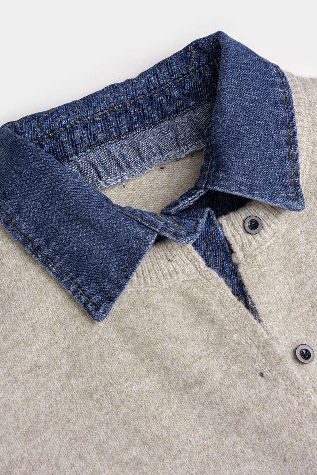Gebreid patchwork vest