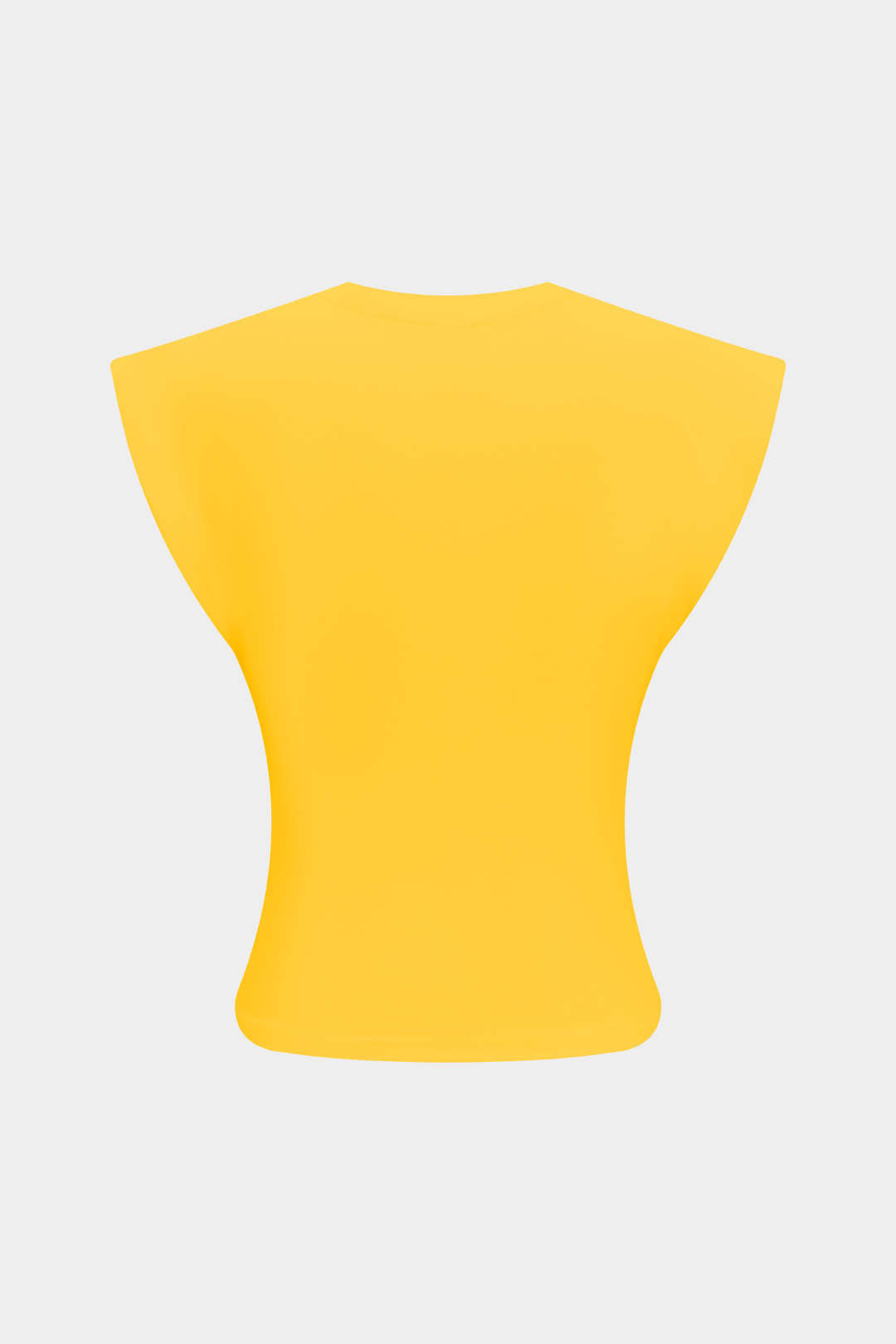 Effen T-shirt met gedraaid detail en ronde hals