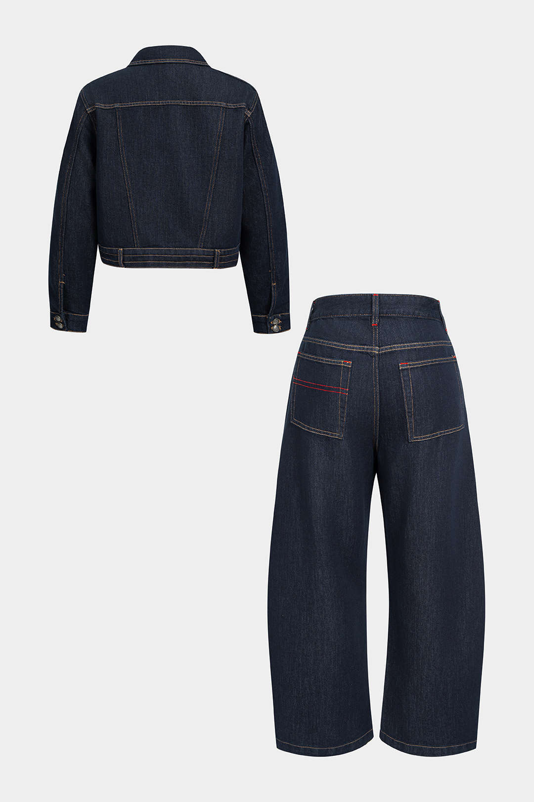 Denim set met jasje en jeans