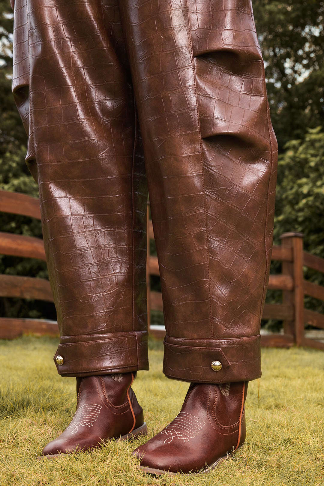 Hanna - Leren-look broek