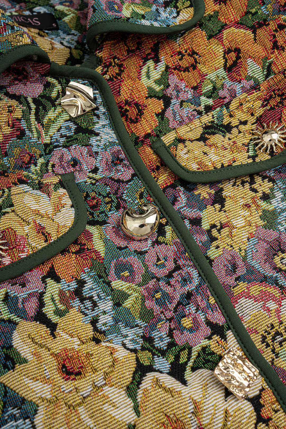 Jacquard jasje met revers
