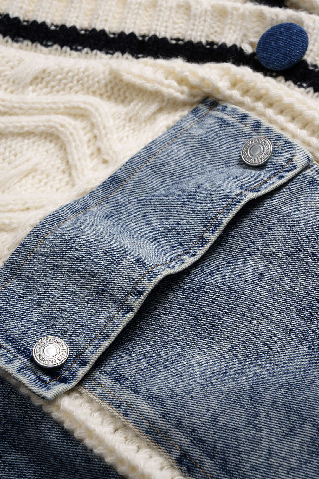 Denim patchwork item