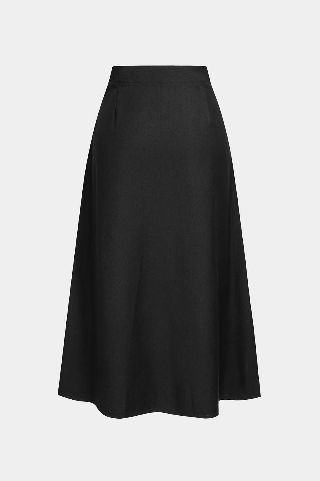 Effen geplooide rok met hoge taille