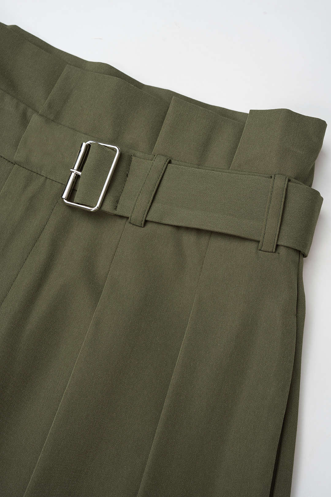 Broek met riem, hoge taille en rechte pijp