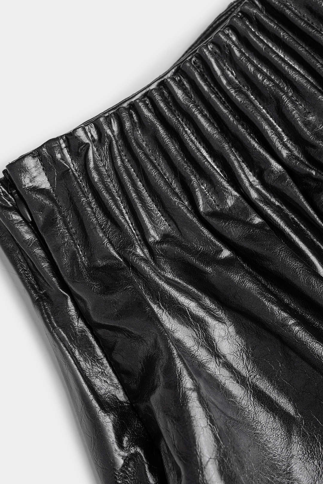 Zara - Leren-look minirok met ruches