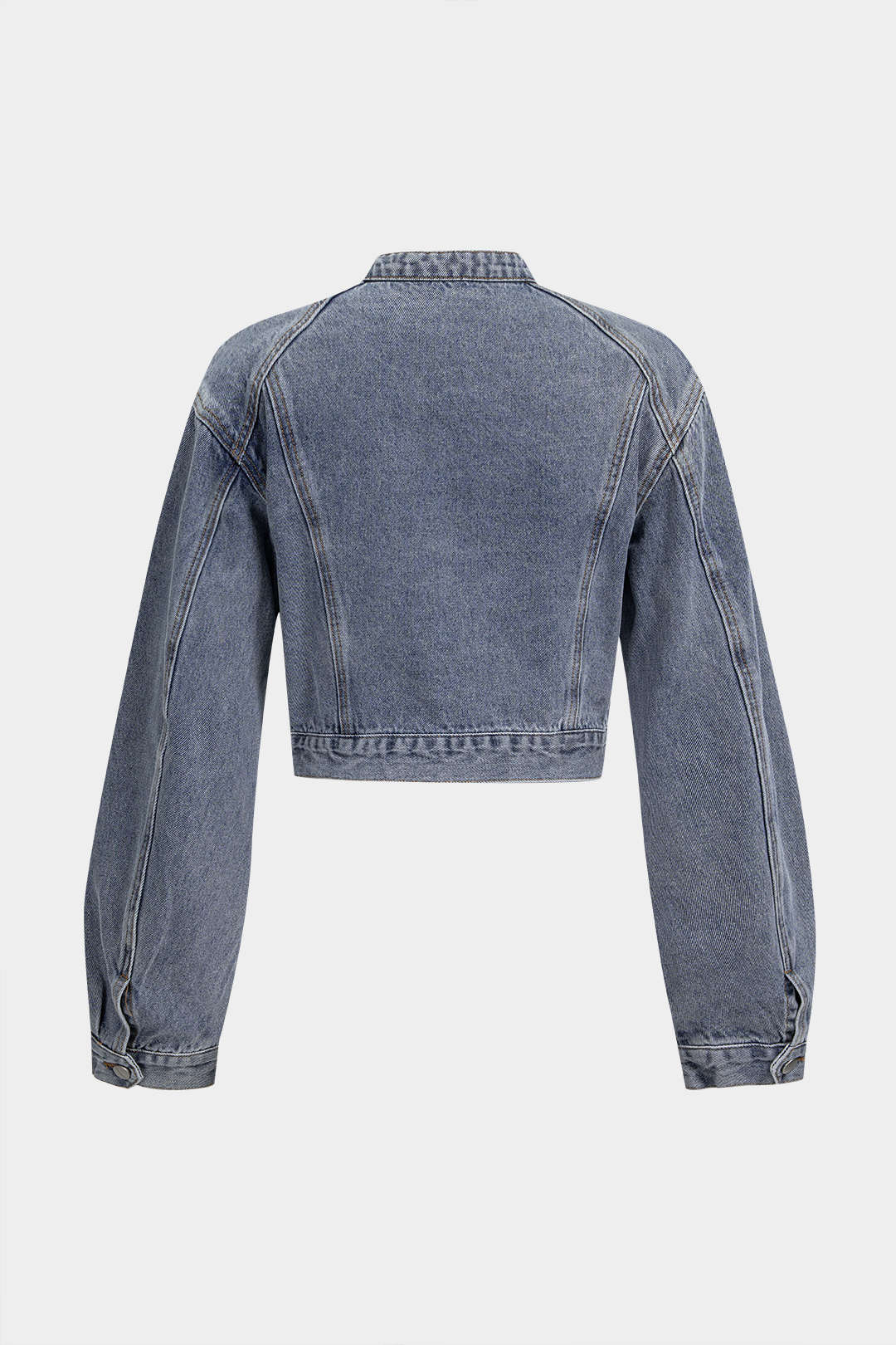 Demi - Denim metallic jasje met knoopjes