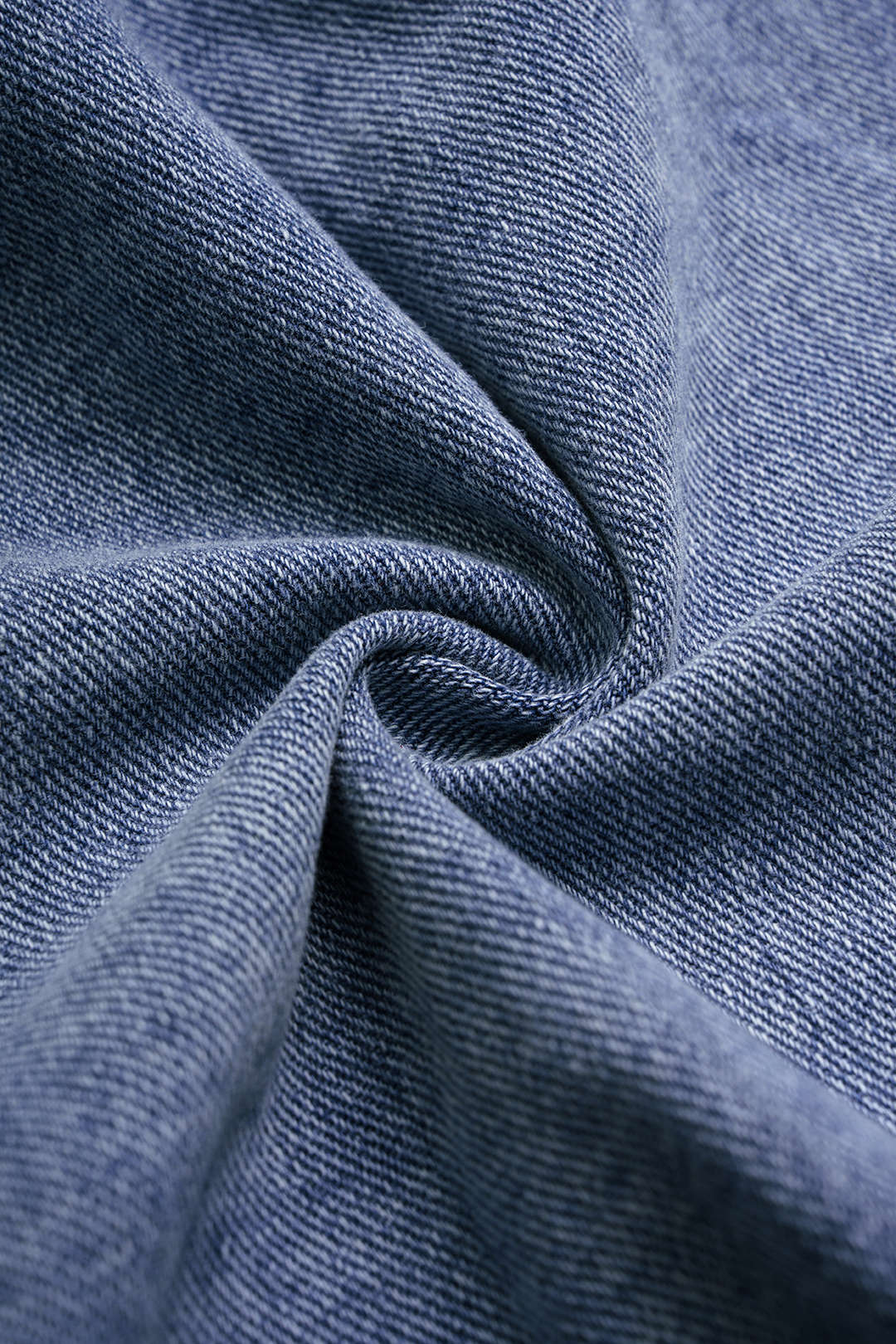 Cato - Denim blouse met strik en lange mouwen
