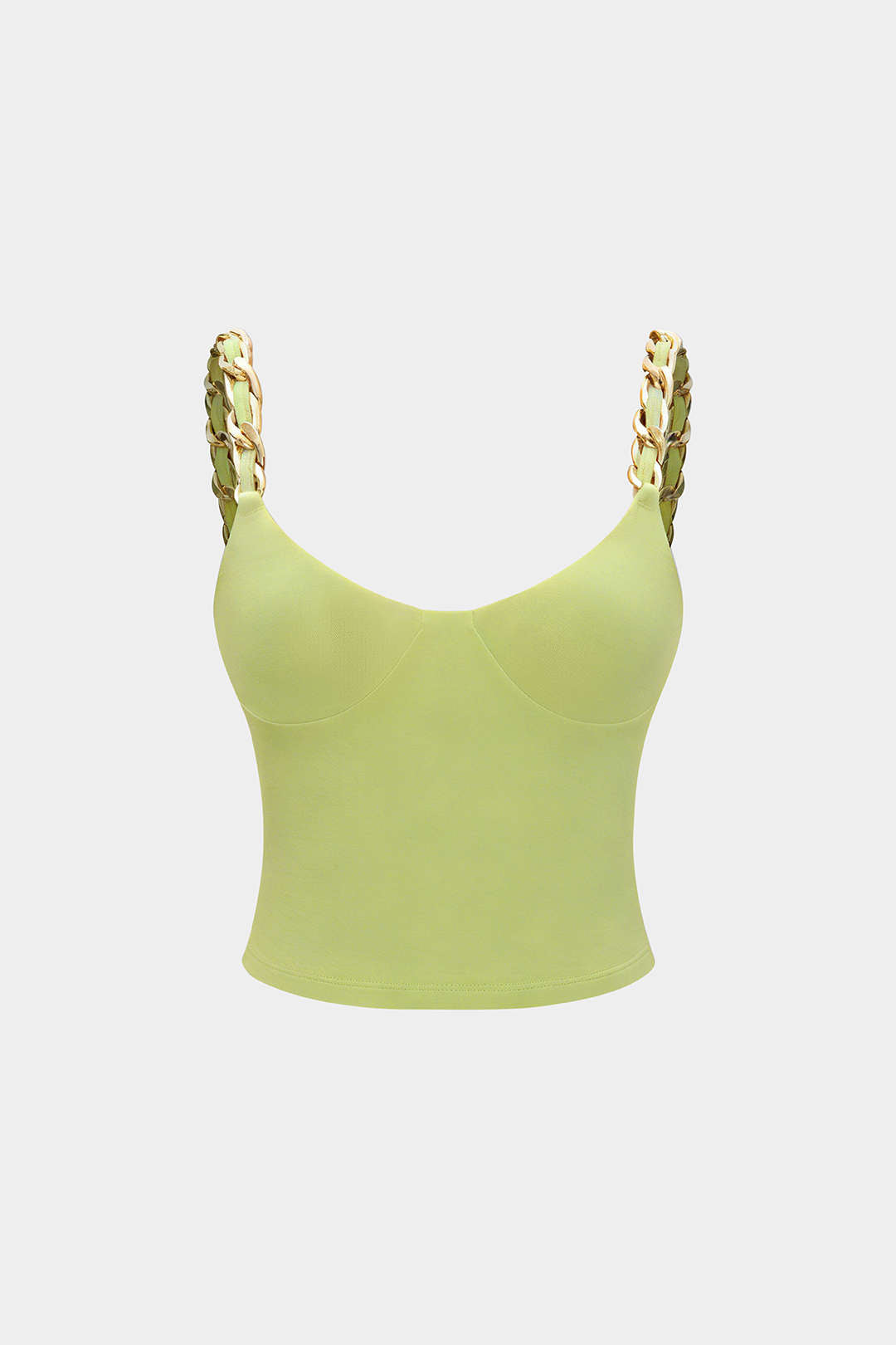 Mona - Metallic top met kettingdetail