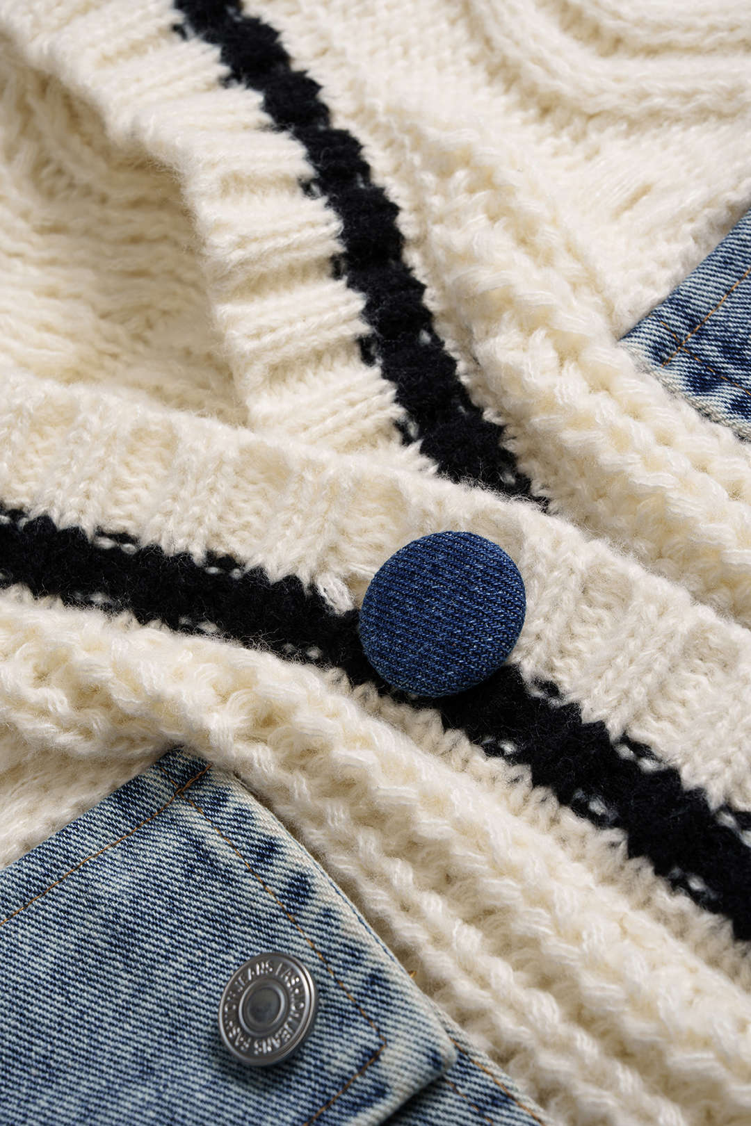 Denim patchwork item