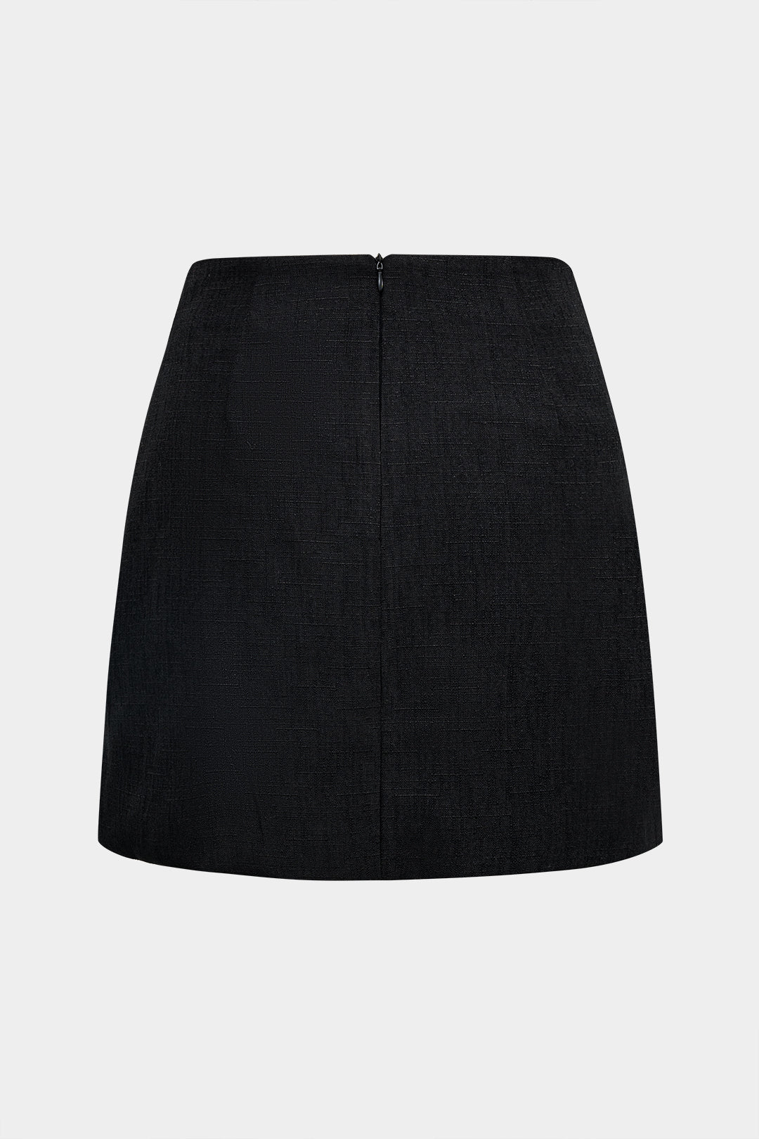Greta - Leren-look minirok met knoopjes