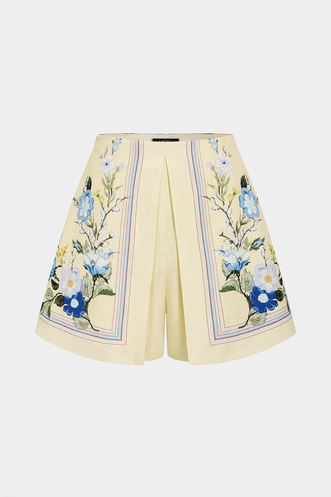Bloemenprint short met hoge taille