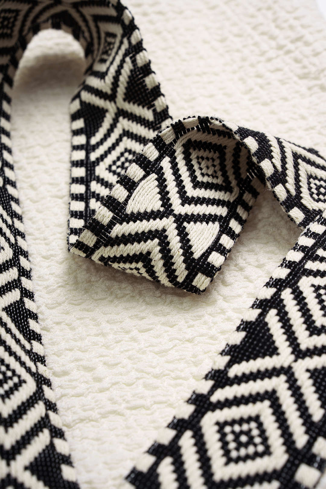 Patchwork gestructureerde tanktop met knoopdetail