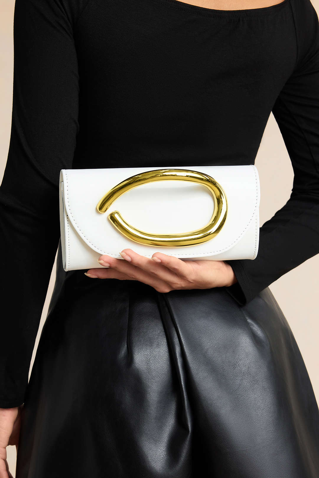 Metallic leren-look tas