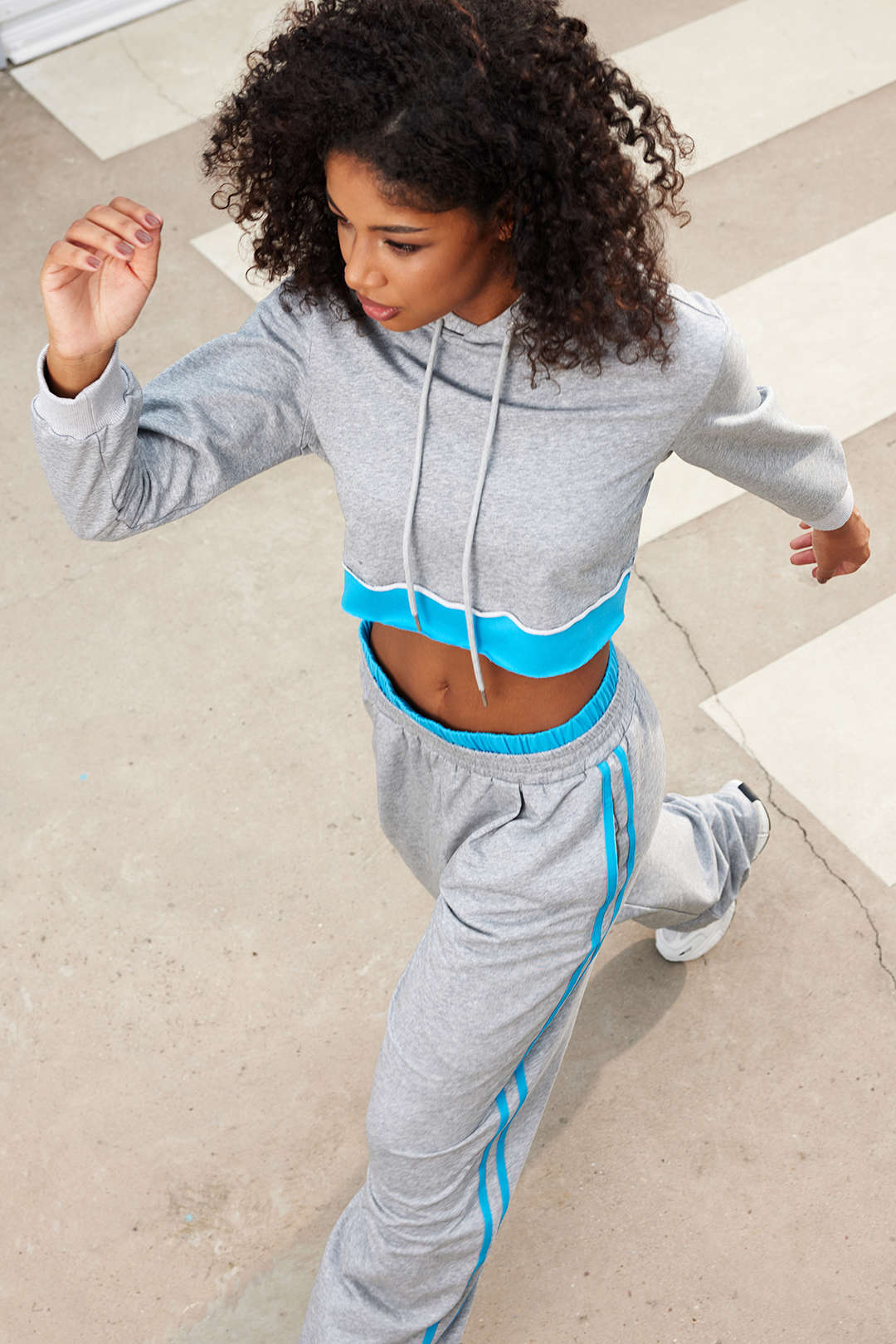 Colorblock jasje met capuchon