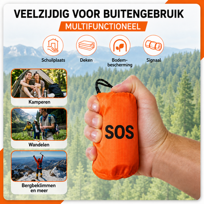 SOS Emergency Sleeping Bag - Retains up to 90% of your body heat in emergency situations