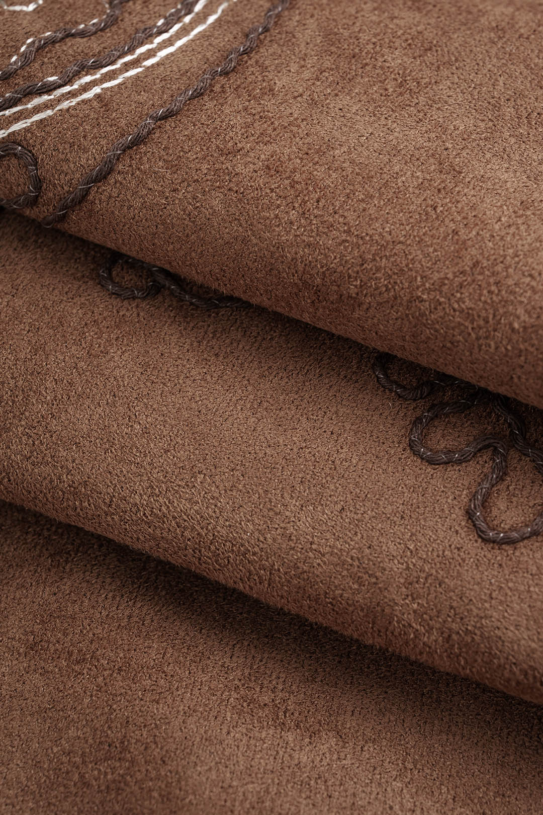 Jacquard minirok met borduursel en hoge taille