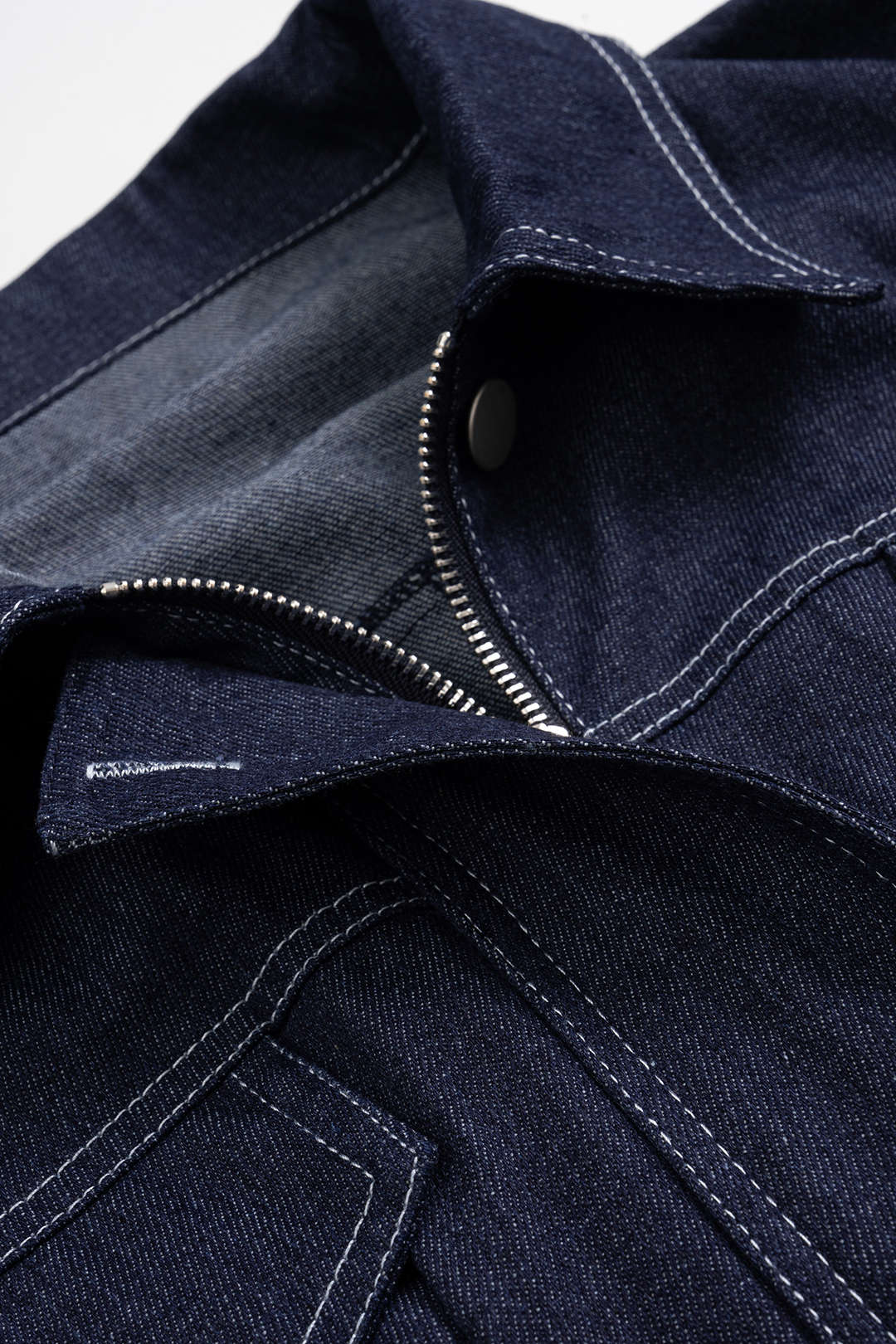 Denim geplooide item