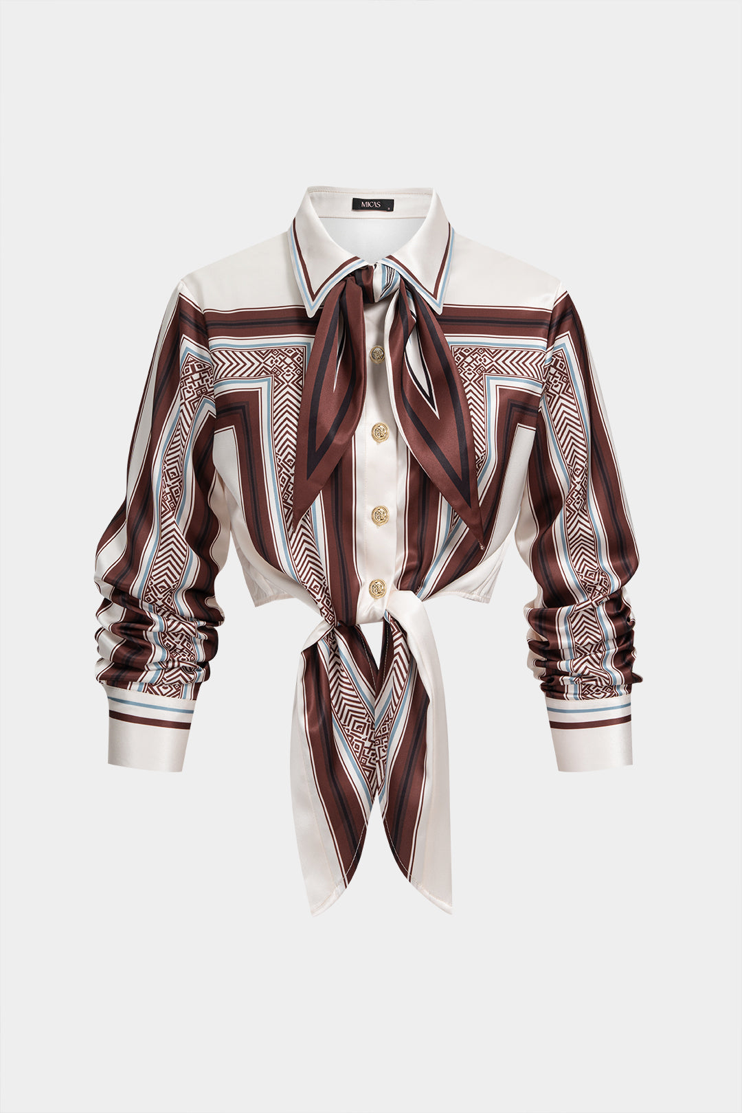 Geometrische blouse met lange mouwen