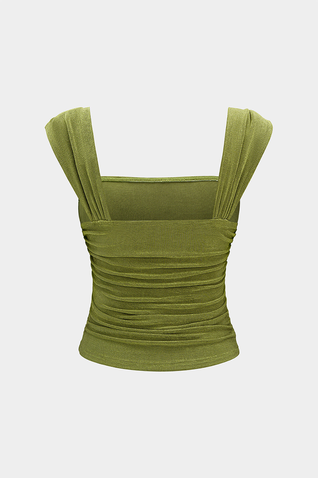 Effen tanktop met ruches