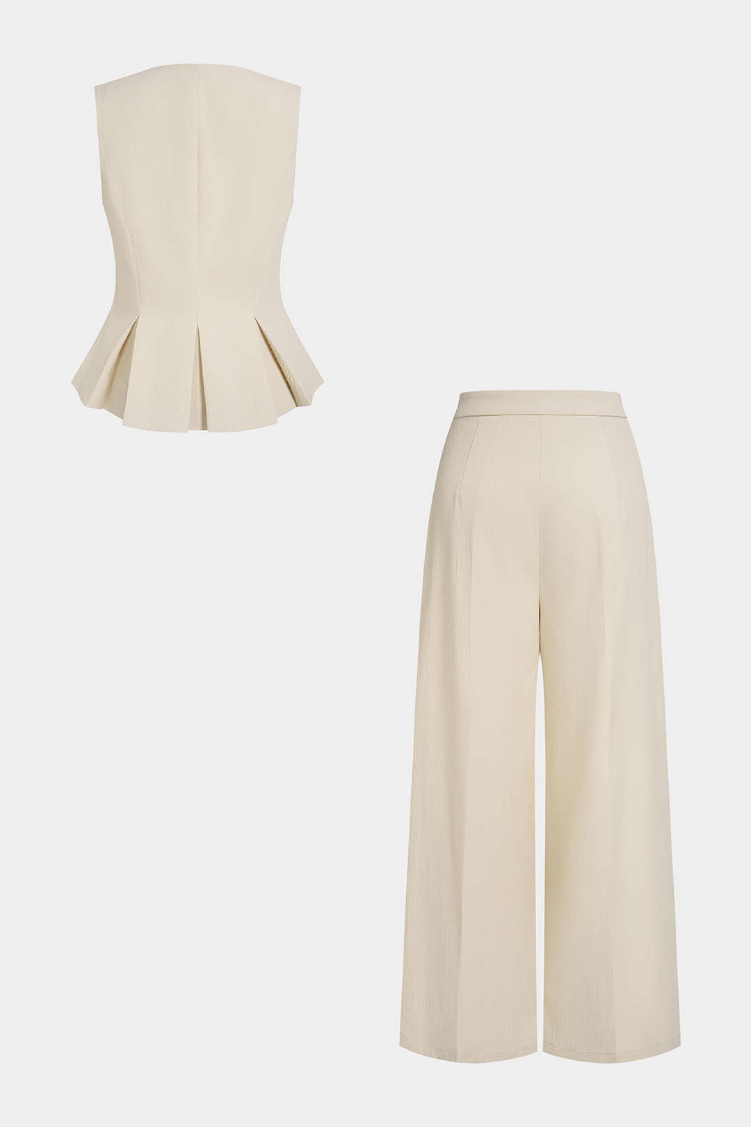 Metallic set met gilet en broek