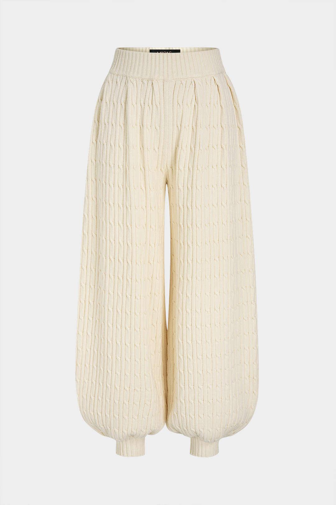 Gebreide broek met ballonmodel