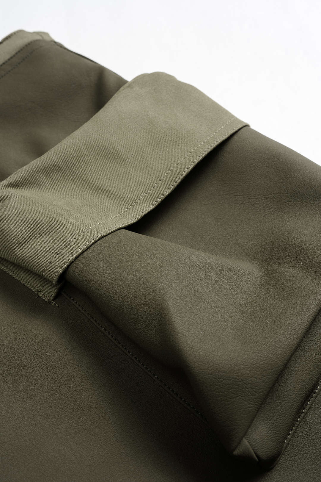Leren-look rok met zakken