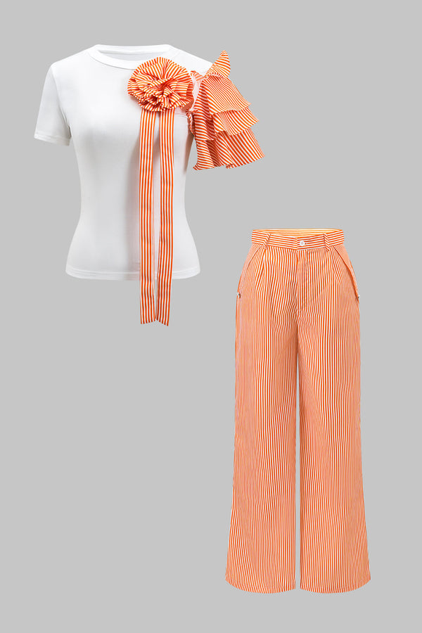 Carmen - Bloemenprint set met top en pantalon