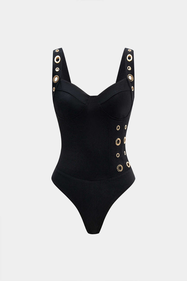 Metallic mouwloze body