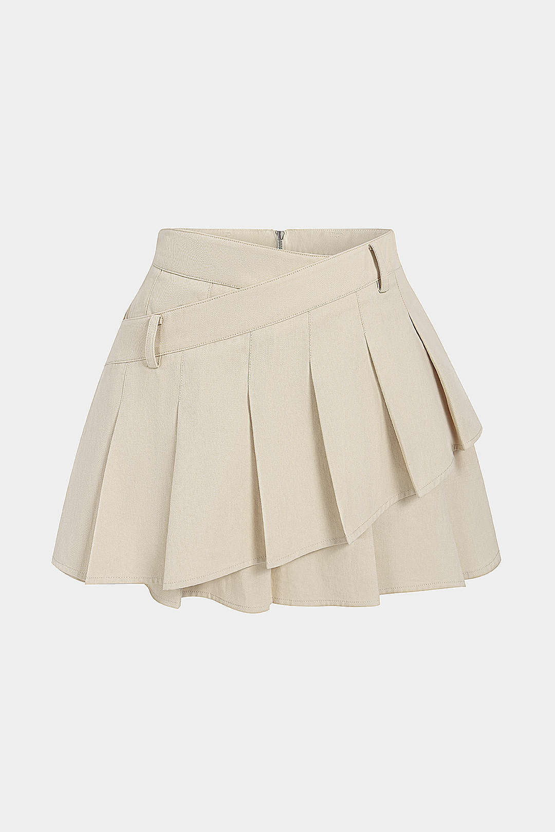 Geplooide asymmetrische minirok